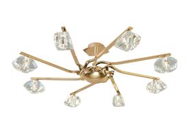 M0550FG  Alfa FG Crystal Ceiling Flush 8 Light